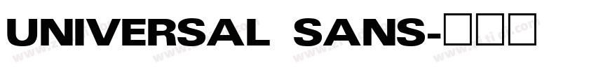 UNIVERSAL SANS字体转换